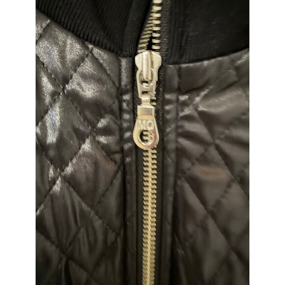 Y2K Members Only old school black jacket cropped sz S old school winter zip up - Picture 2 of 15